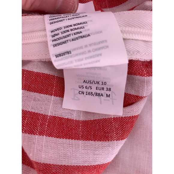 Bardot Red and White Striped Tank Top - Picture 9 of 10